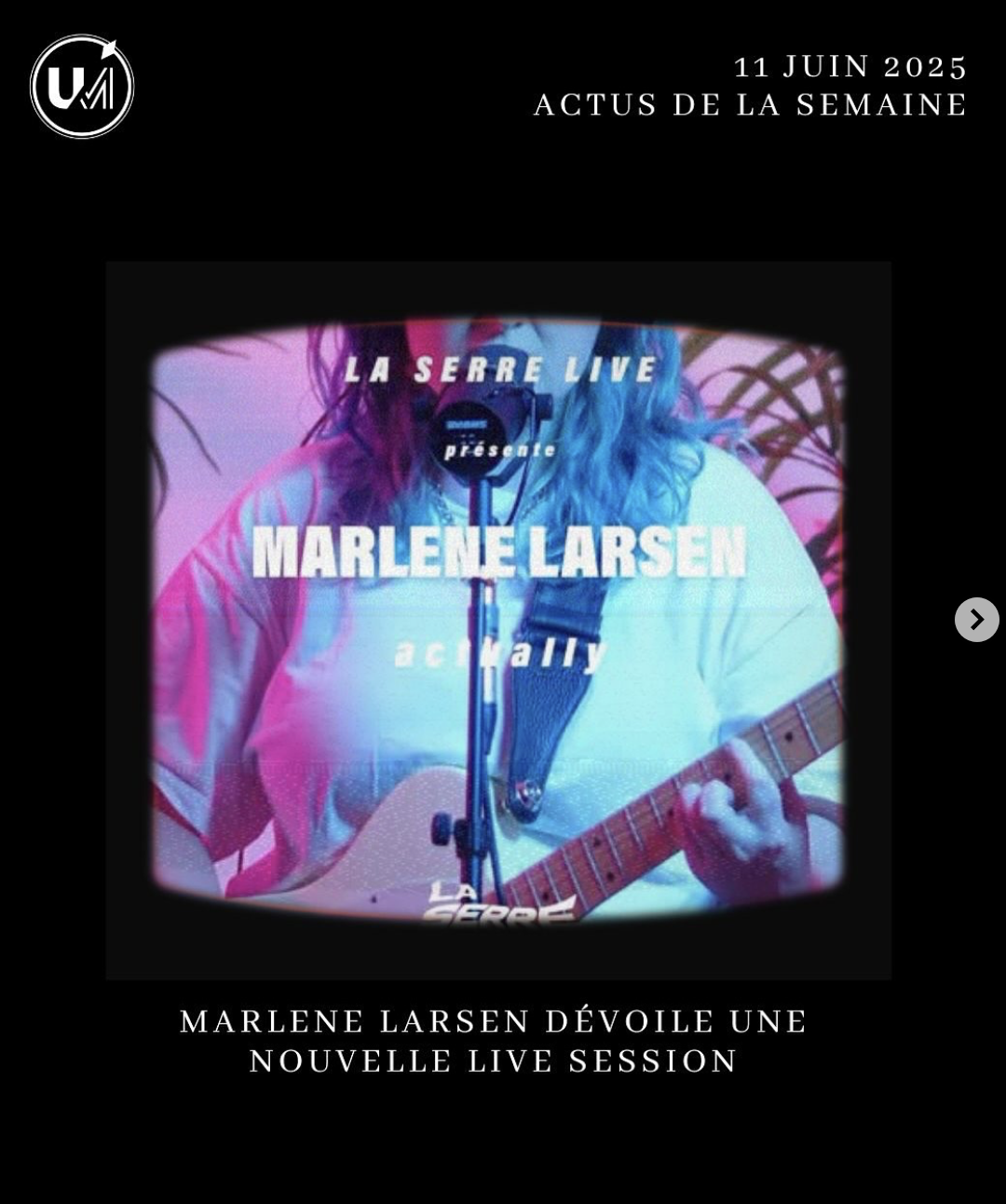 « Actually » de Marlene Larsen en live session